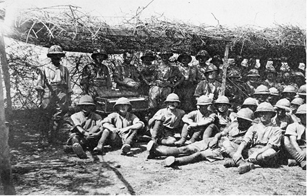 British troops in typical summer garb