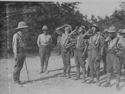 British troops taking quinine, Struma Valley, summer 1916