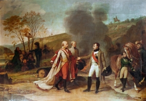 Napoleon and Francis meet after the Battle of Austerlitz - click to enlarge Napoleon and Francis meet after the Battle of Austerlitz