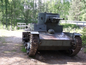 Soviet BT tank near Kuhmo - click to enlarge Soviet BT tank near Kuhmo