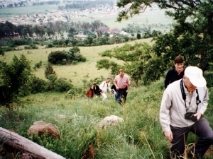 Climbing Talana Hill above Dundee - click to enlarge Climbing Talana Hill above Dundee