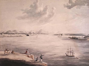 Beauport and Isle d'Orleans from Quebec c1797 - click to enlarge Beauport and Isle d'Orleans from Quebec c1797