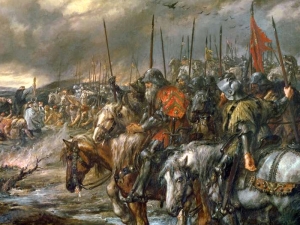 Morning Of The Battle Of Agincourt, 25th October 1415 - click to enlarge Morning Of The Battle Of Agincourt, 25th October 1415