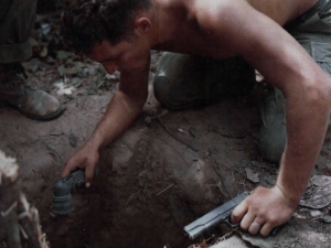 A US tunnel rat soldier prepares to enter a Viet Cong tunnel - click to enlarge A US tunnel rat soldier prepares to enter a Viet Cong tunnel