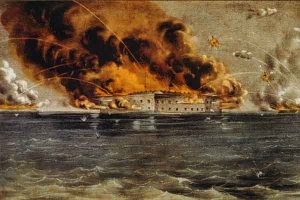 The Bombardment of Fort Sumter - click to enlarge The Bombardment of Fort Sumter