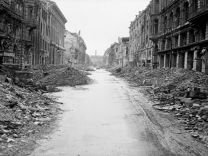 A devastated street in the city centre, July 1945 - click to enlarge A devastated street in the city centre, July 1945
