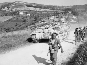 5th Bn Sherwood Foresters advancing towards the Gothic Line