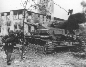 German Mk IV tank in Stalingrad