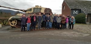 Our group with the 'captured' Tiger Tank - click to enlarge Our group with the 'captured' Tiger Tank