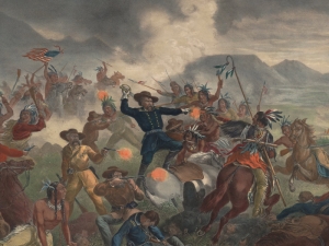 General Custer's Death Struggle - click to enlarge General Custer's Death Struggle
