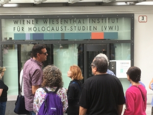 Outside The Wiesenthal Institute for Holocaust Studies - click to enlarge Outside The Wiesenthal Institute for Holocaust Studies